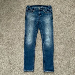 2/$20 American Eagle Distressed Stretch Skinny Jeans, Size 4